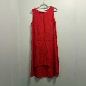 Terzo Millennio Italian 100% Linen Hi-Lo Dress